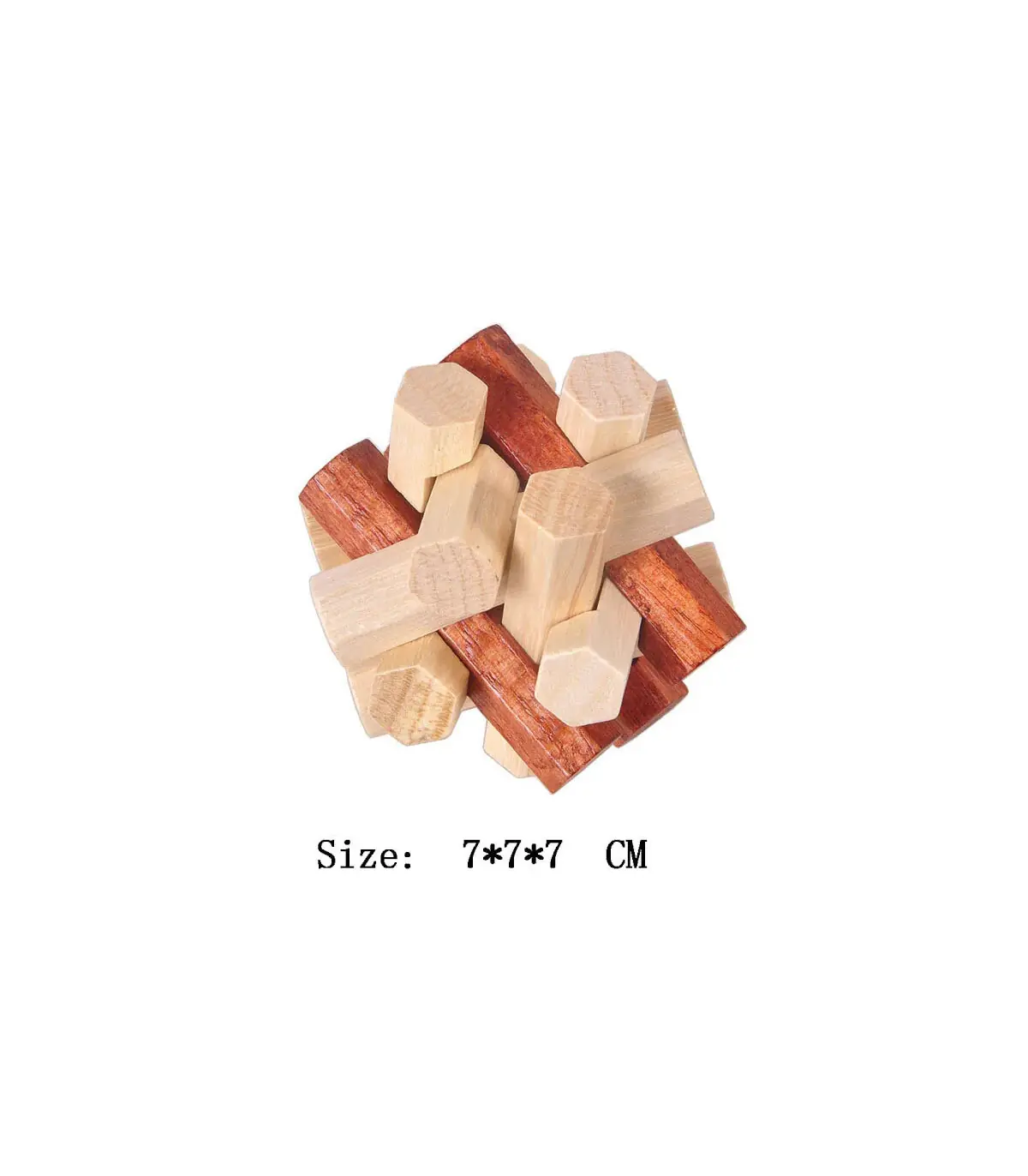 [CP080-046] Puzzle en bois Lu Ban jouets cerveau jeux IQ pour enfants et adultes Casse-tête Rom