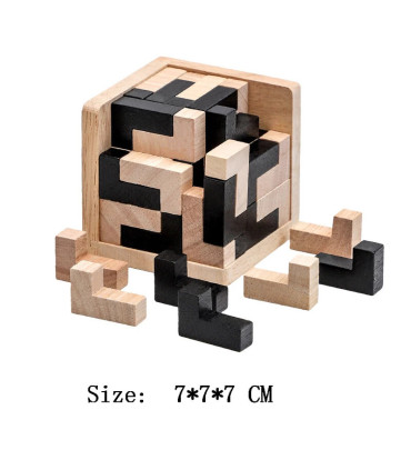 [QA230-080] Puzzle en bois Lu Ban, jeux de cerveau, pour enfants et adultes, Casse-tête Rompeca