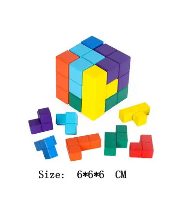 [GA140-051] Puzzle en bois Lu Ban jouets cerveau jeux IQ pour enfants et adultes Casse-Tête Rom