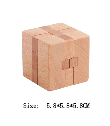 [SH135-055] Puzzle en bois Lu Ban jouets cerveau jeux IQ pour enfants et adultes Casse-tête Rom