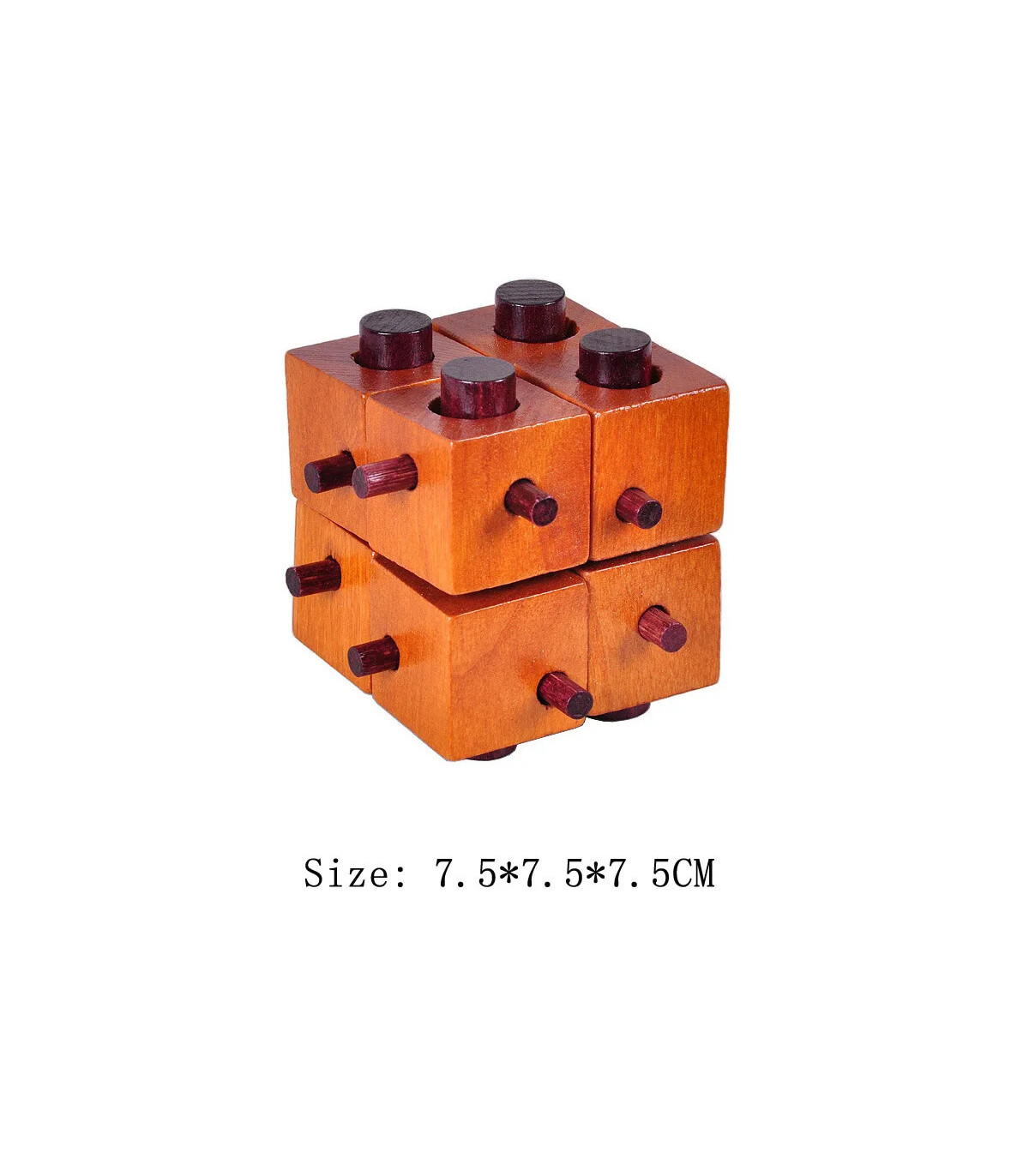 P140- Puzzle en bois Lu Ban complet avec pièces assemblées
