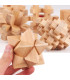 [P140-065] Puzzle en bois Lu Ban jouets cerveau jeux IQ pour enfants et adultes Casse-tête Romp