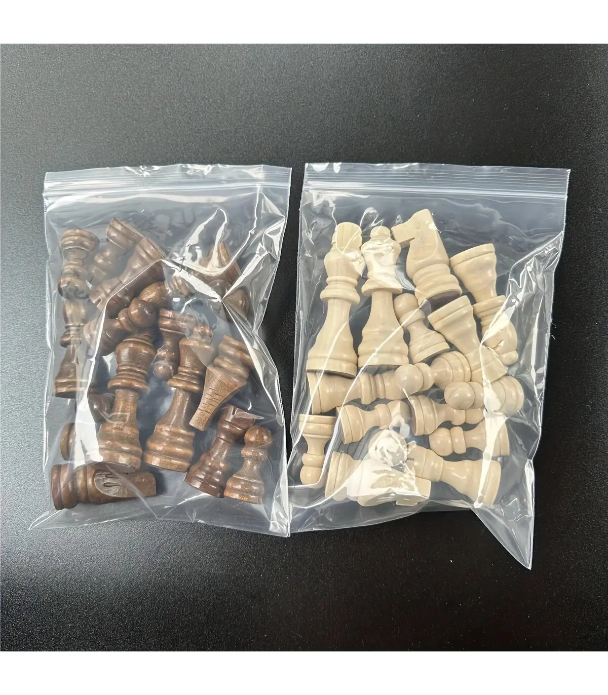 Nouveau jeu d\'échecs haut de gamme en bois massif de 7.8cm/3 pouces, 32 pièces pour jeu de dive