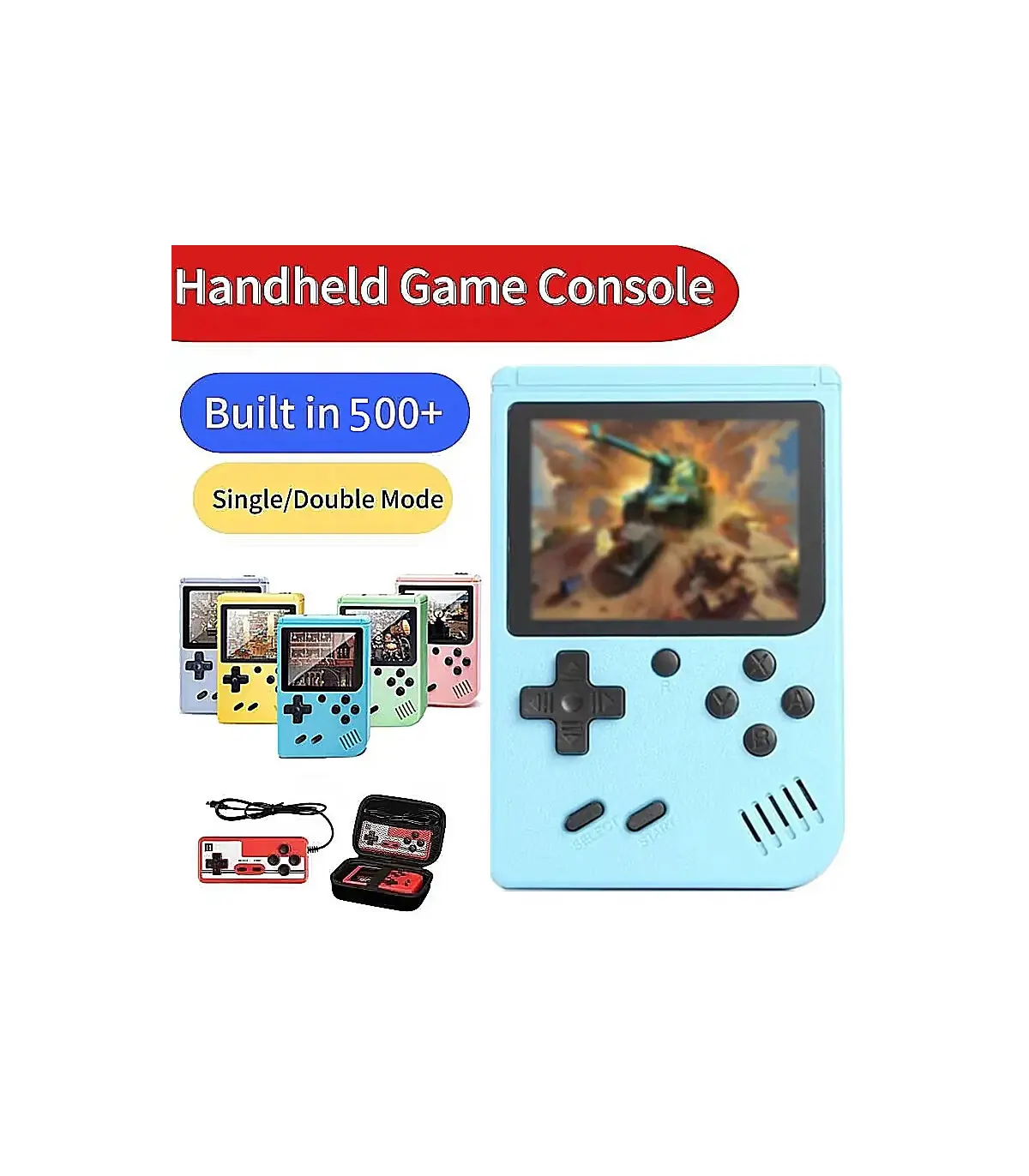 [Green-1] Console de jeux d\'arcade rétro classique intégrée, portable, plus de 500, émulateur d