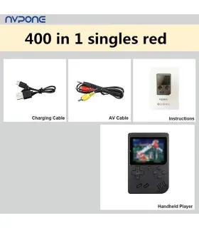 [Grey-1] Console de jeux d\'arcade rétro classique intégrée, portable, plus de 500, émulateur de