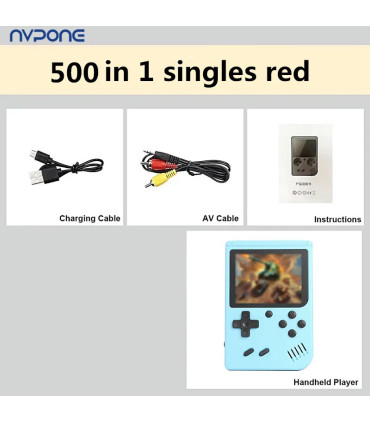 [Blue-1] Console de jeux d\'arcade rétro classique intégrée, portable, plus de 500, émulateur de