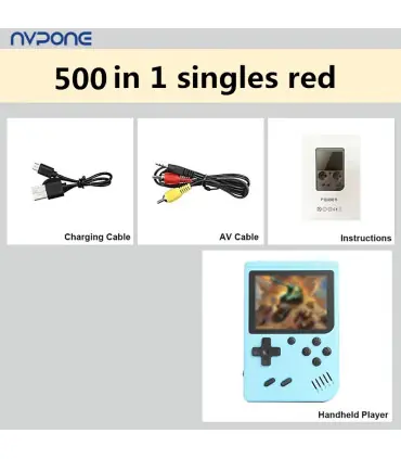 [Blue-1] Console de jeux d\'arcade rétro classique intégrée, portable, plus de 500, émulateur de