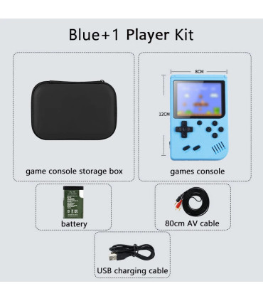 [Blue 1 Player Kit] Console de jeux d\'arcade rétro classique intégrée, portable, plus de 500, é