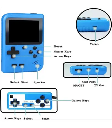 [Black bag] Console de jeux d\'arcade rétro classique intégrée, portable, plus de 500, émulateur