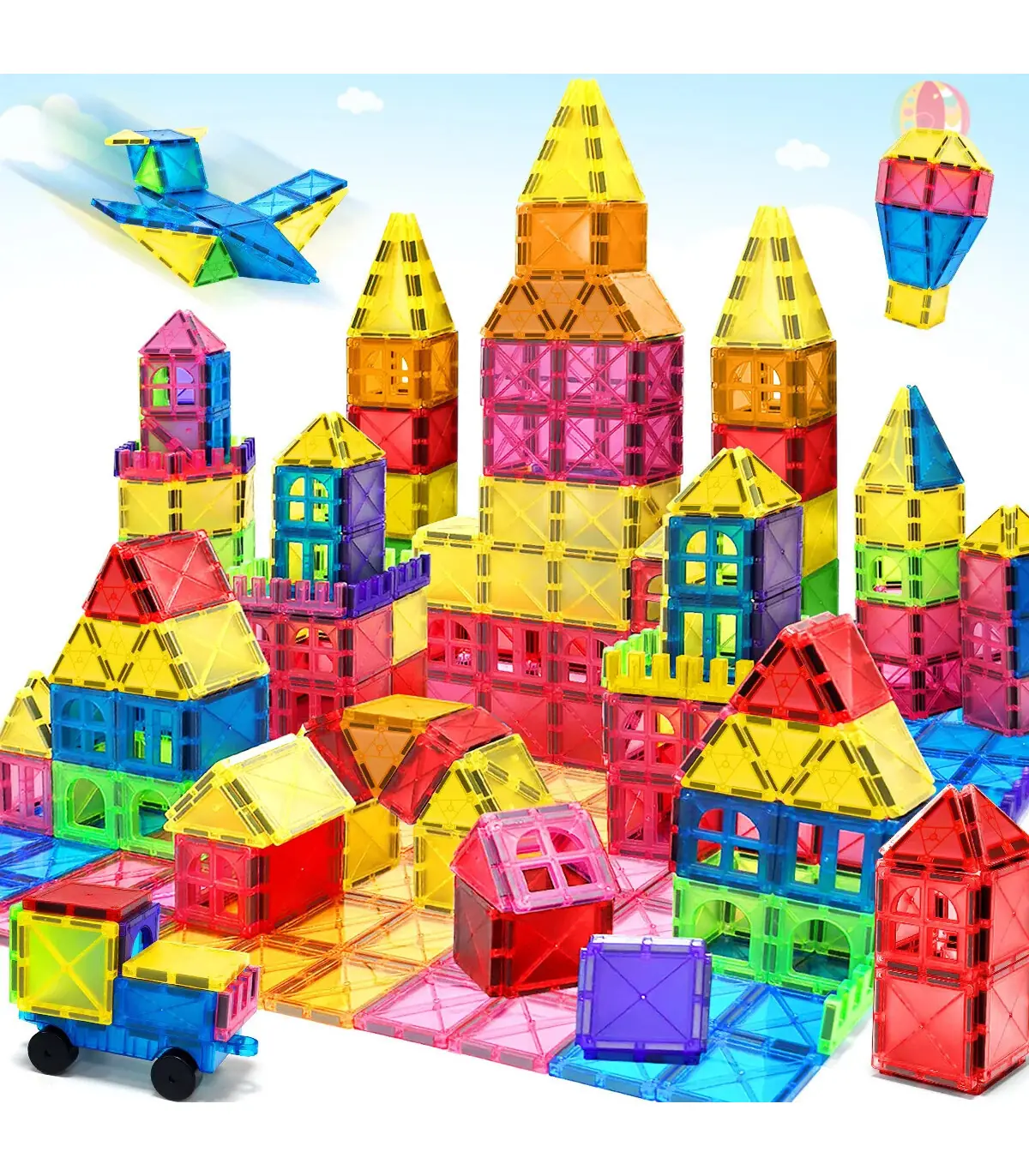 [100PCS] Blocs de construction magnétiques Montessori, 40/64/100 pièces, ensemble de jouets édu