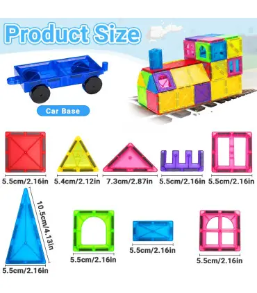 [100PCS] Blocs de construction magnétiques Montessori, 40/64/100 pièces, ensemble de jouets édu