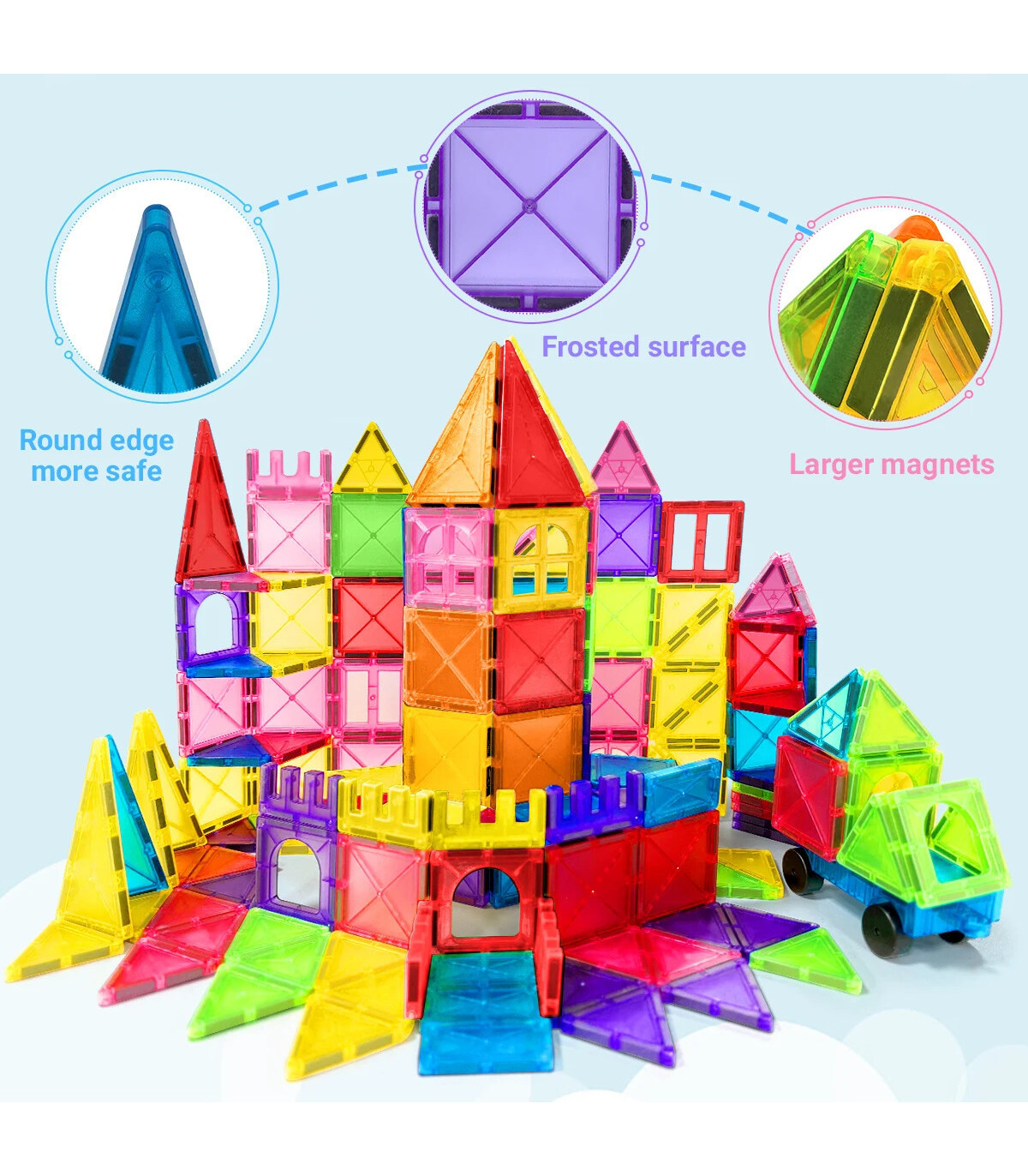 [40PCS] Blocs de construction magnétiques Montessori, 40/64/100 pièces, ensemble de jouets éduc