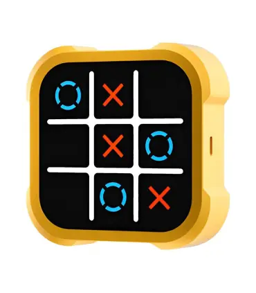 [Yellow 3PCS] Jeu électronique TIC-TAC-TOE 3 en 1, consoles de jeux d\'échecs à boulons, jouets 