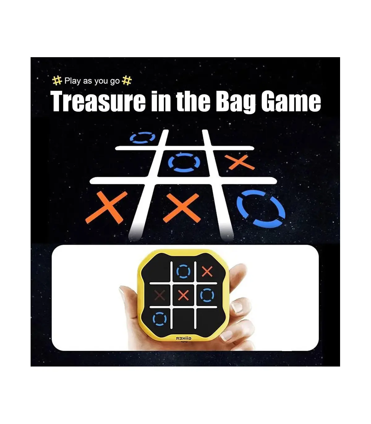 [Blue 1PCS] Jeu électronique TIC-TAC-TOE 3 en 1, consoles de jeux d\'échecs à boulons, jouets Pu