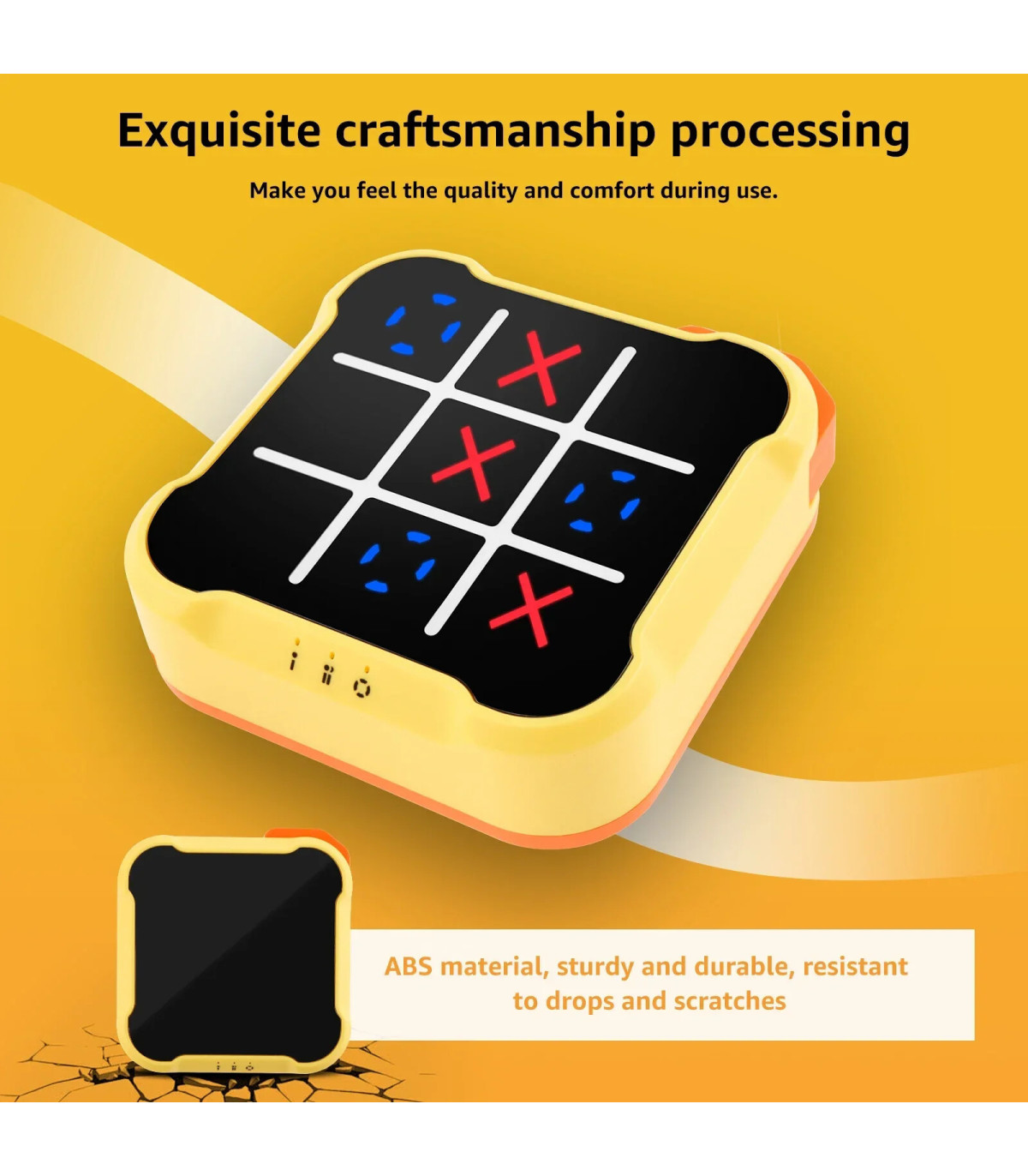 [Blue 1PCS] Jeu électronique TIC-TAC-TOE 3 en 1, consoles de jeux d\'échecs à boulons, jouets Pu