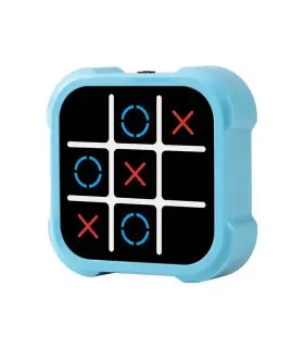 [Blue 3PCS] Jeu électronique TIC-TAC-TOE 3 en 1, consoles de jeux d\'échecs à boulons, jouets Pu