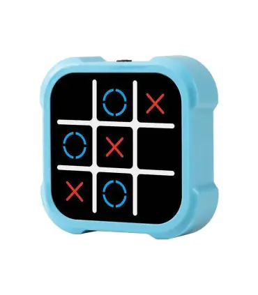 [Blue 3PCS] Jeu électronique TIC-TAC-TOE 3 en 1, consoles de jeux d\'échecs à boulons, jouets Pu