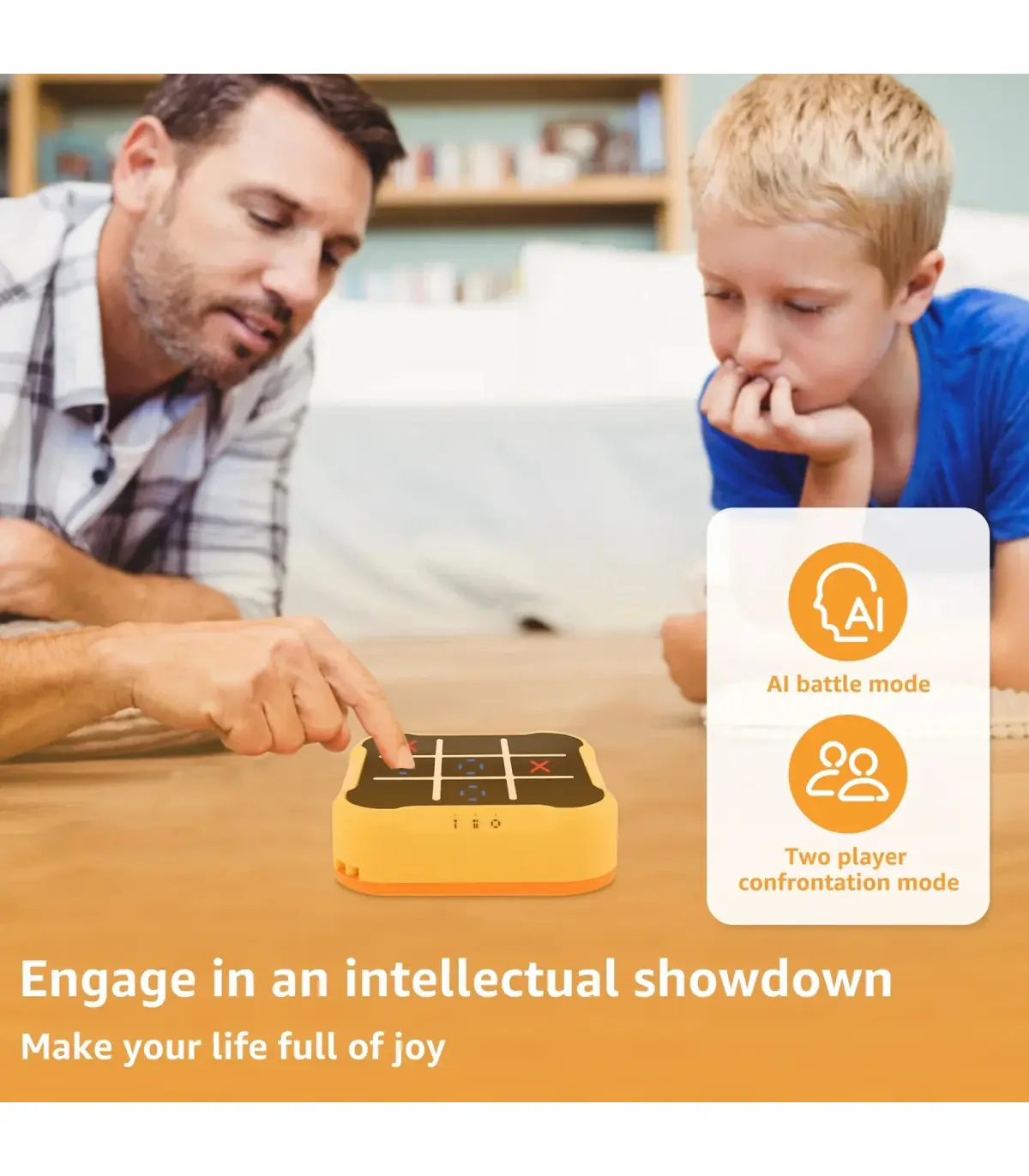 [Yellow 1PCS] Jeu électronique TIC-TAC-TOE 3 en 1, consoles de jeux d\'échecs à boulons, jouets 