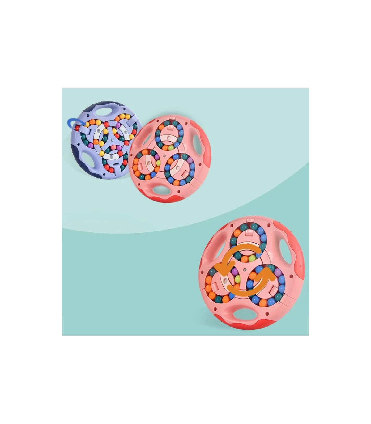 [AD-1] Haricots magiques rotatifs 3 en 1 pour enfants, Cube du bout des doigts, jouets pour enf