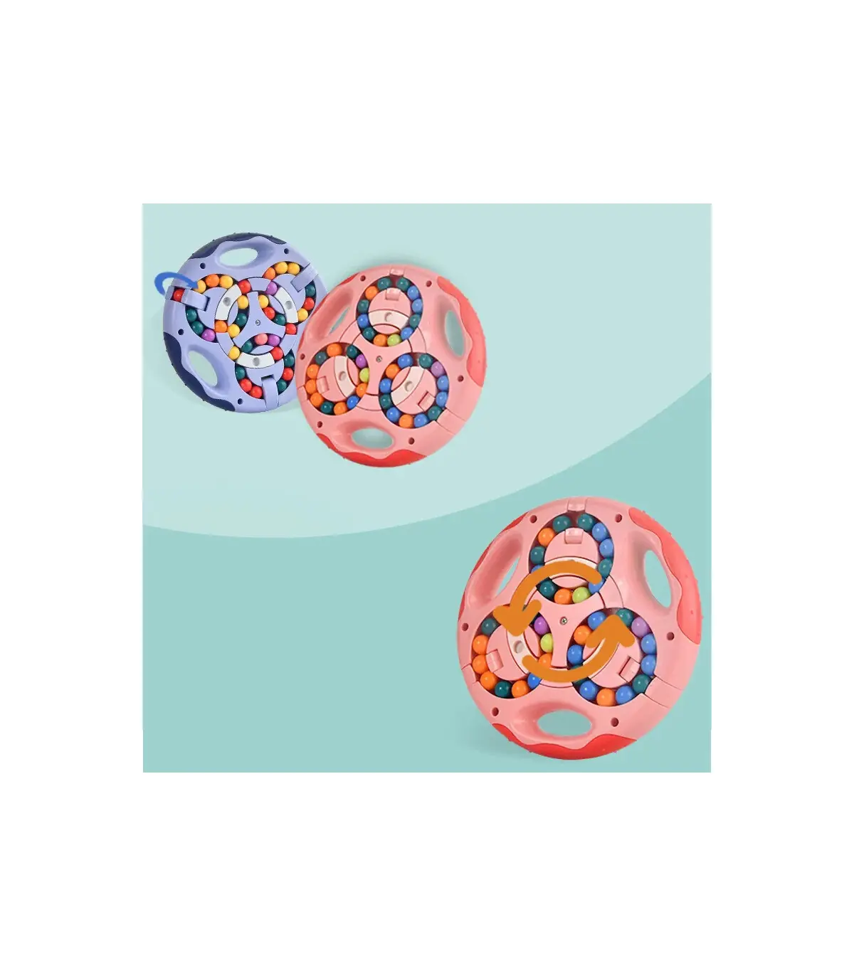 [AD-1] Haricots magiques rotatifs 3 en 1 pour enfants, Cube du bout des doigts, jouets pour enf