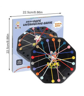[Black] Puzzle de nœuds de corde, jeu de société Social, tri de ligne de couleur, défi de rythm