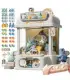[White] Machine de jeu de poupée à pièces de monnaie, Mini griffes attrapées, jouets interactif