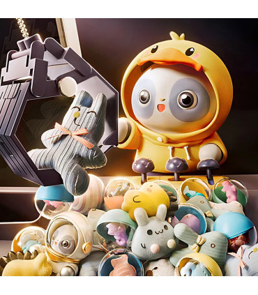 [White] Machine de jeu de poupée à pièces de monnaie, Mini griffes attrapées, jouets interactif