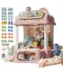 [Pink] Machine de jeu de poupée à pièces de monnaie, Mini griffes attrapées, jouets interactifs
