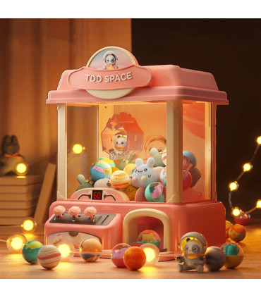 [Pink 2] Machine de jeu de poupée à pièces de monnaie, Mini griffes attrapées, jouets interacti