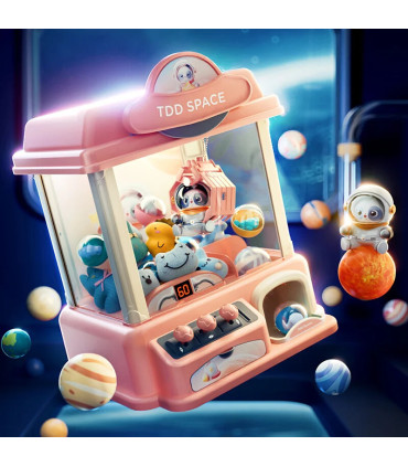 [Pink 2] Machine de jeu de poupée à pièces de monnaie, Mini griffes attrapées, jouets interacti