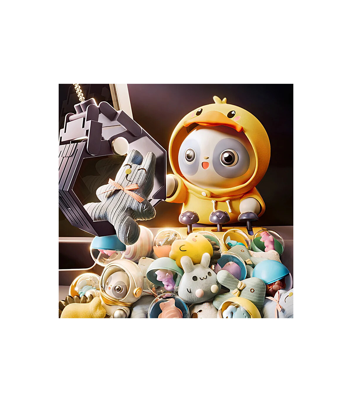 [Blue 2] Machine de jeu de poupée à pièces de monnaie, Mini griffes attrapées, jouets interacti