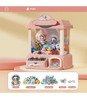 [Pink 1] Machine de jeu de poupée à pièces de monnaie, Mini griffes attrapées, jouets interacti