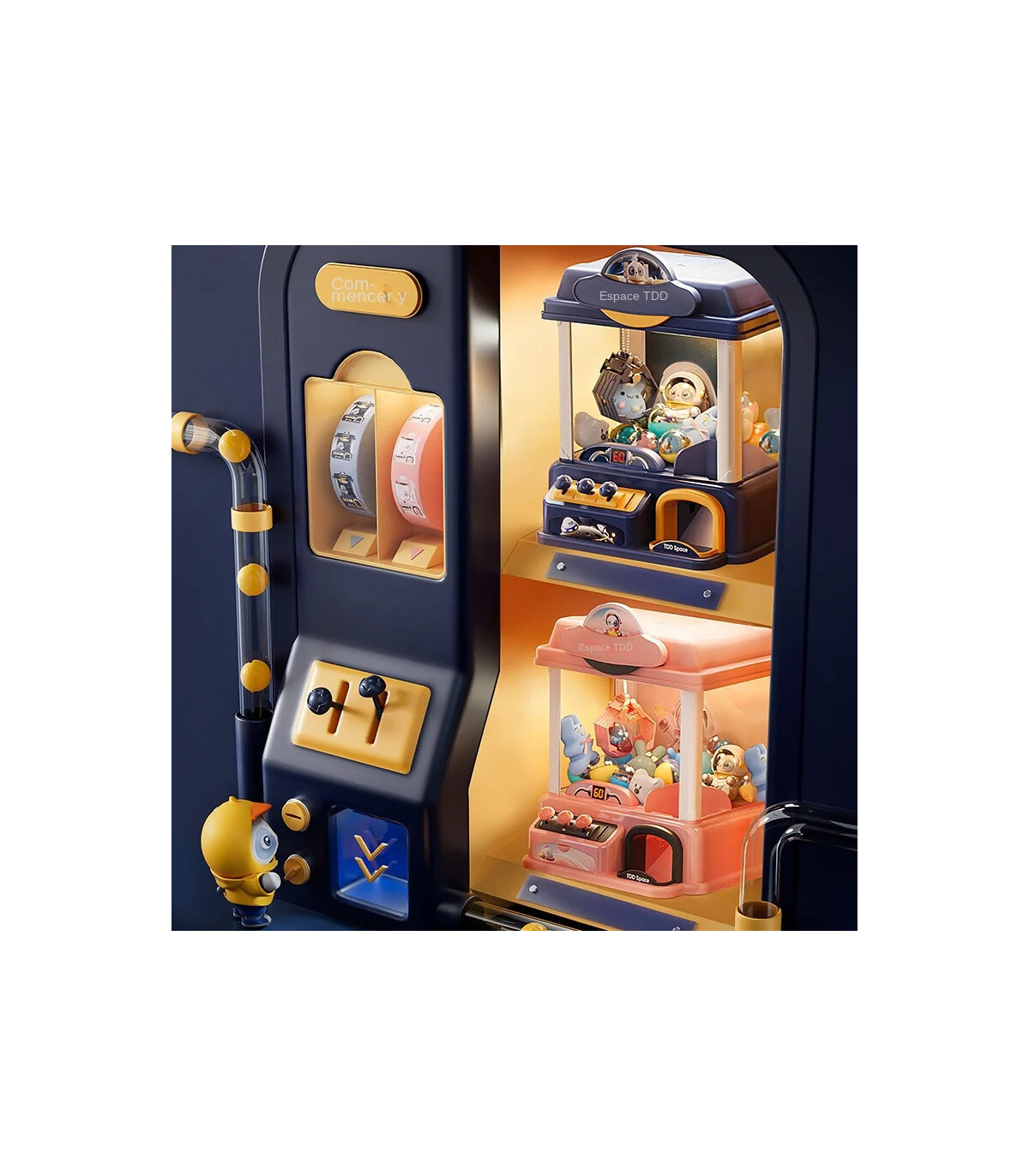 [Pink 1] Machine de jeu de poupée à pièces de monnaie, Mini griffes attrapées, jouets interacti