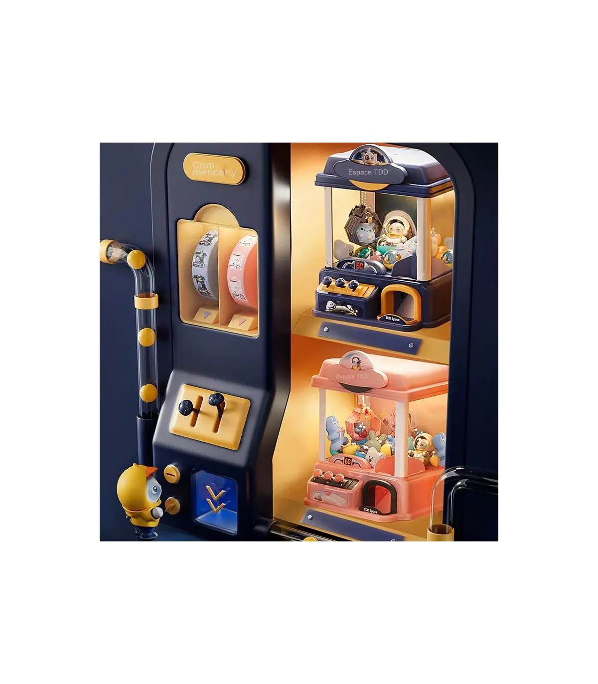 [Pink 1] Machine de jeu de poupée à pièces de monnaie, Mini griffes attrapées, jouets interacti