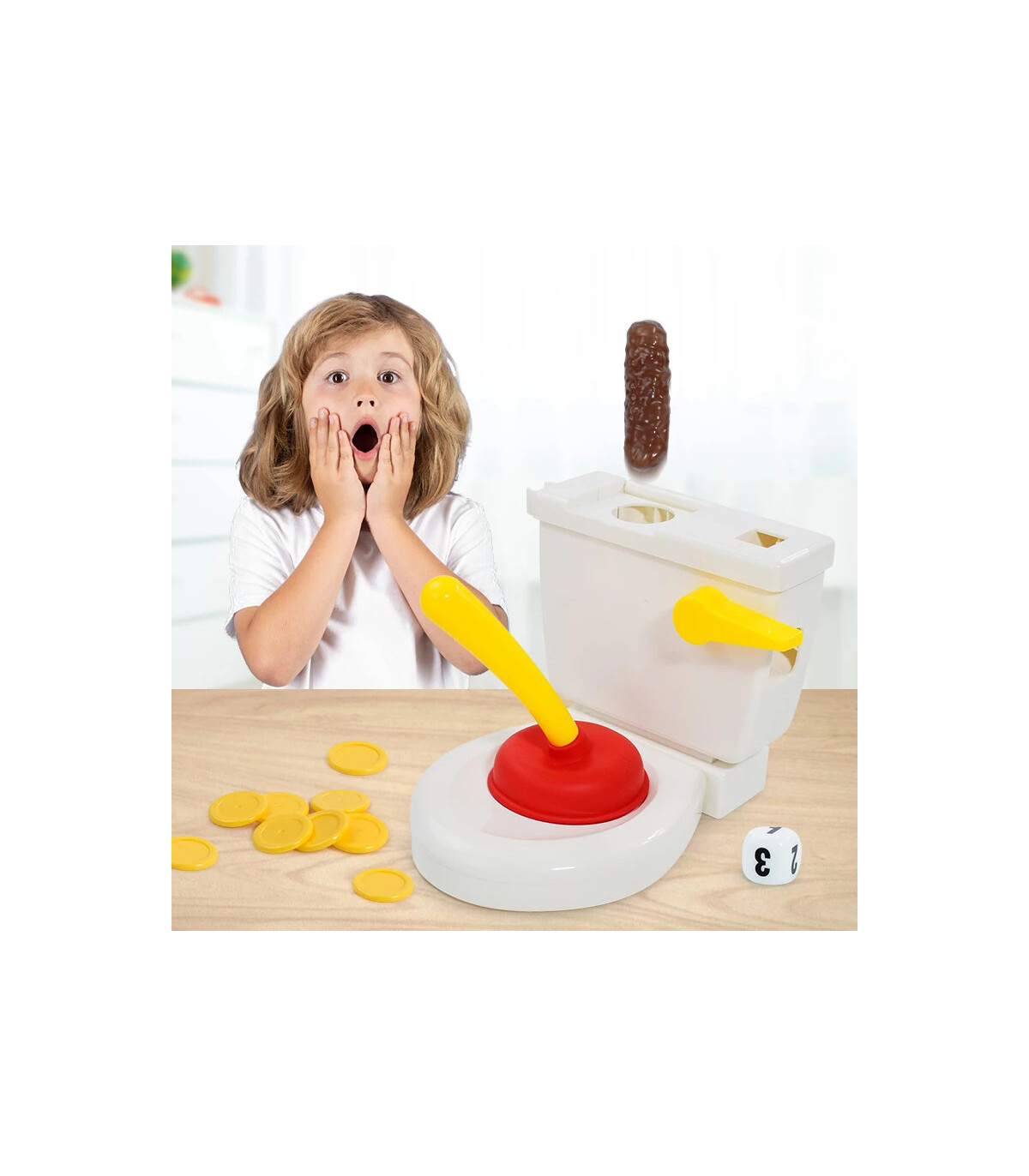 [A] Jouet amusant pour tours de toilettes, jeu de fête, jeux de société de décompression, chass