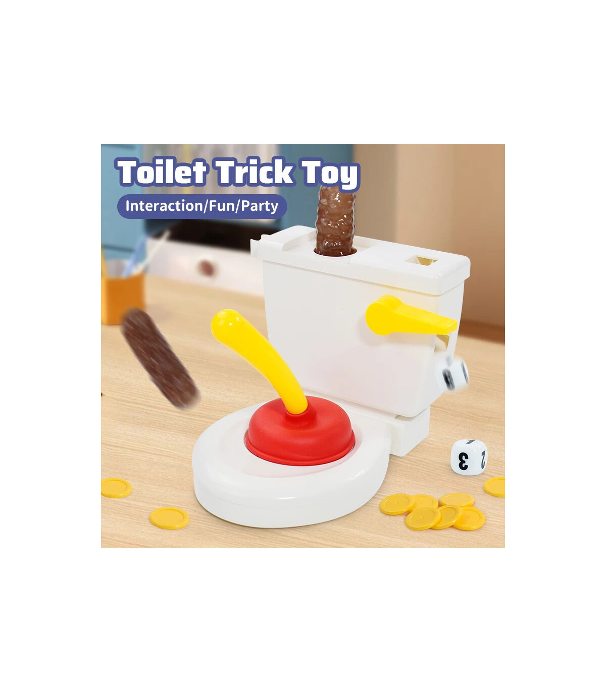 [A] Jouet amusant pour tours de toilettes, jeu de fête, jeux de société de décompression, chass