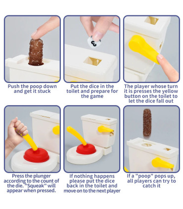 [A] Jouet amusant pour tours de toilettes, jeu de fête, jeux de société de décompression, chass