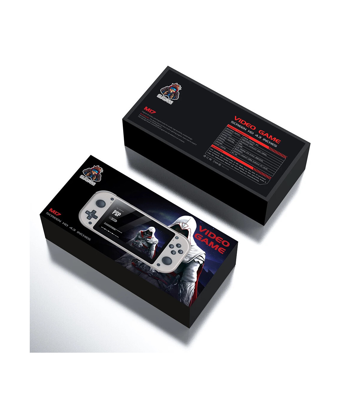 [64GB] BOYHOM M17 Console de jeu vidéo Portable rétro système Linux Open Source écran IPS 4.3 p