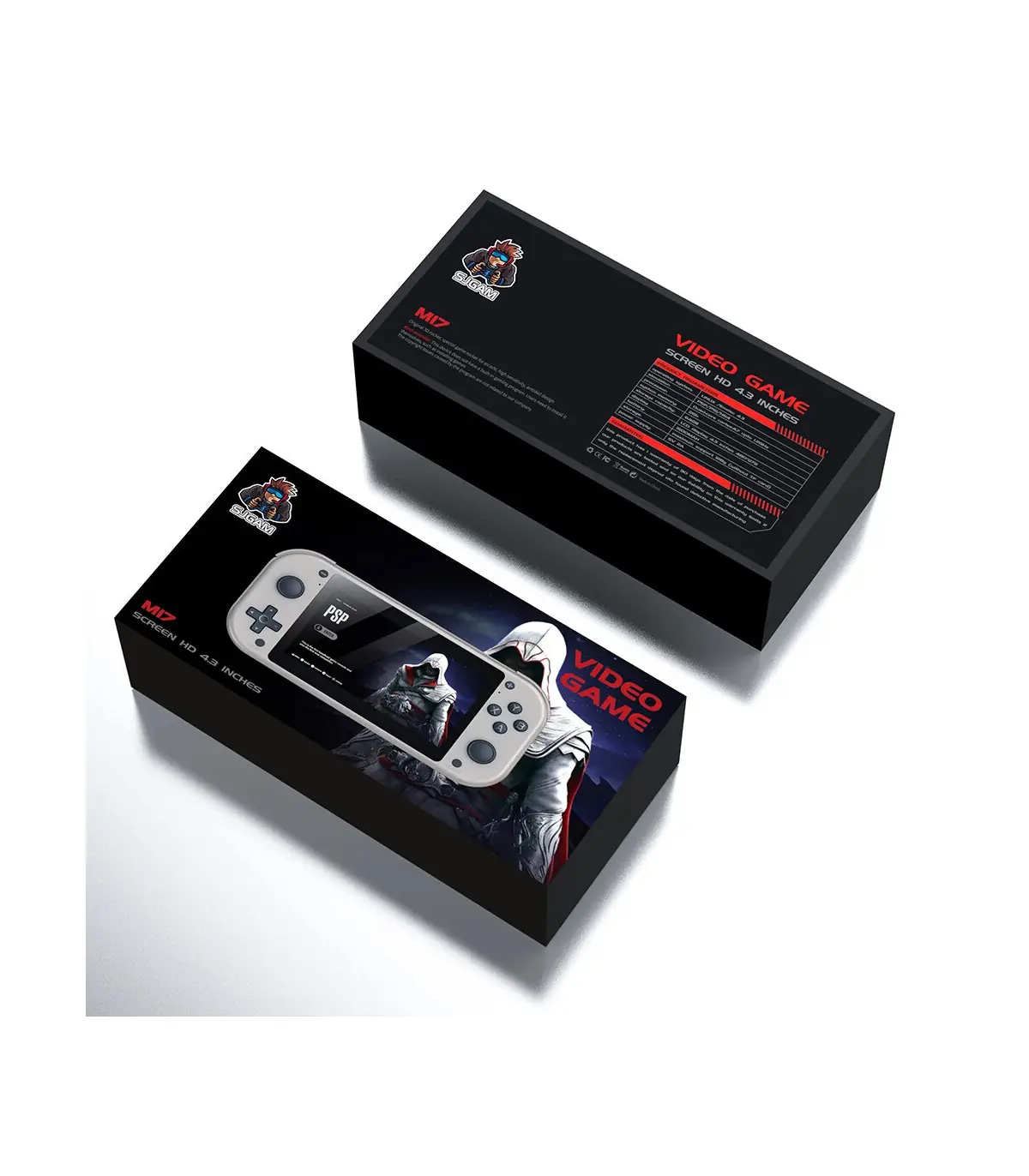 [64GB] BOYHOM M17 Console de jeu vidéo Portable rétro système Linux Open Source écran IPS 4.3 p