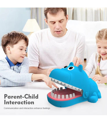 [Yellow] Jouet de mordre les doigts hippopotame d\'interaction Parent-enfant, jouet puzzle pour 