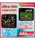 [Pink With handle] Console de jeu Portable avec écran de 3.5 pouces, jouets 666 jeux intégrés, 