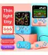 [Blue With handle] Console de jeu Portable avec écran de 3.5 pouces, jouets 666 jeux intégrés, 