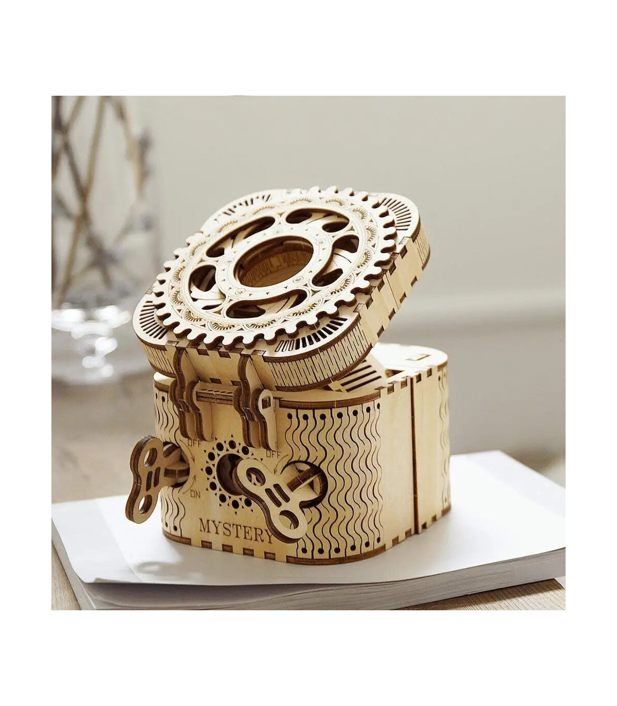 [Treasure Box] Robotime 123 pièces créatif bricolage 3D boîte au trésor en bois Puzzle jeu asse