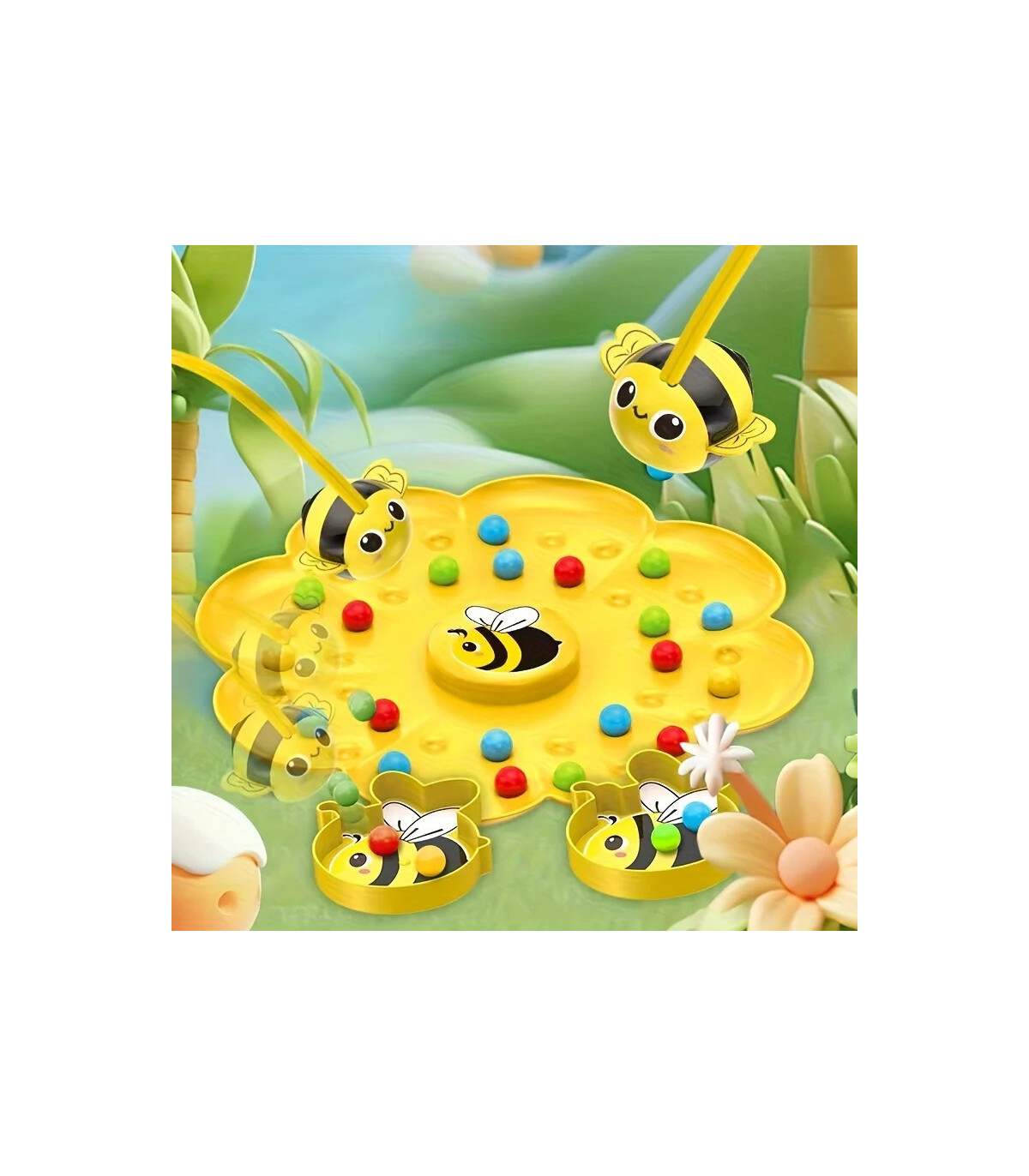 [4 Players With Box] Jouets magnétiques abeille pour enfants, jeu de société, Puzzle, jouets de