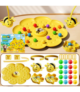 [2 Players With Box] Jouets magnétiques abeille pour enfants, jeu de société, Puzzle, jouets de