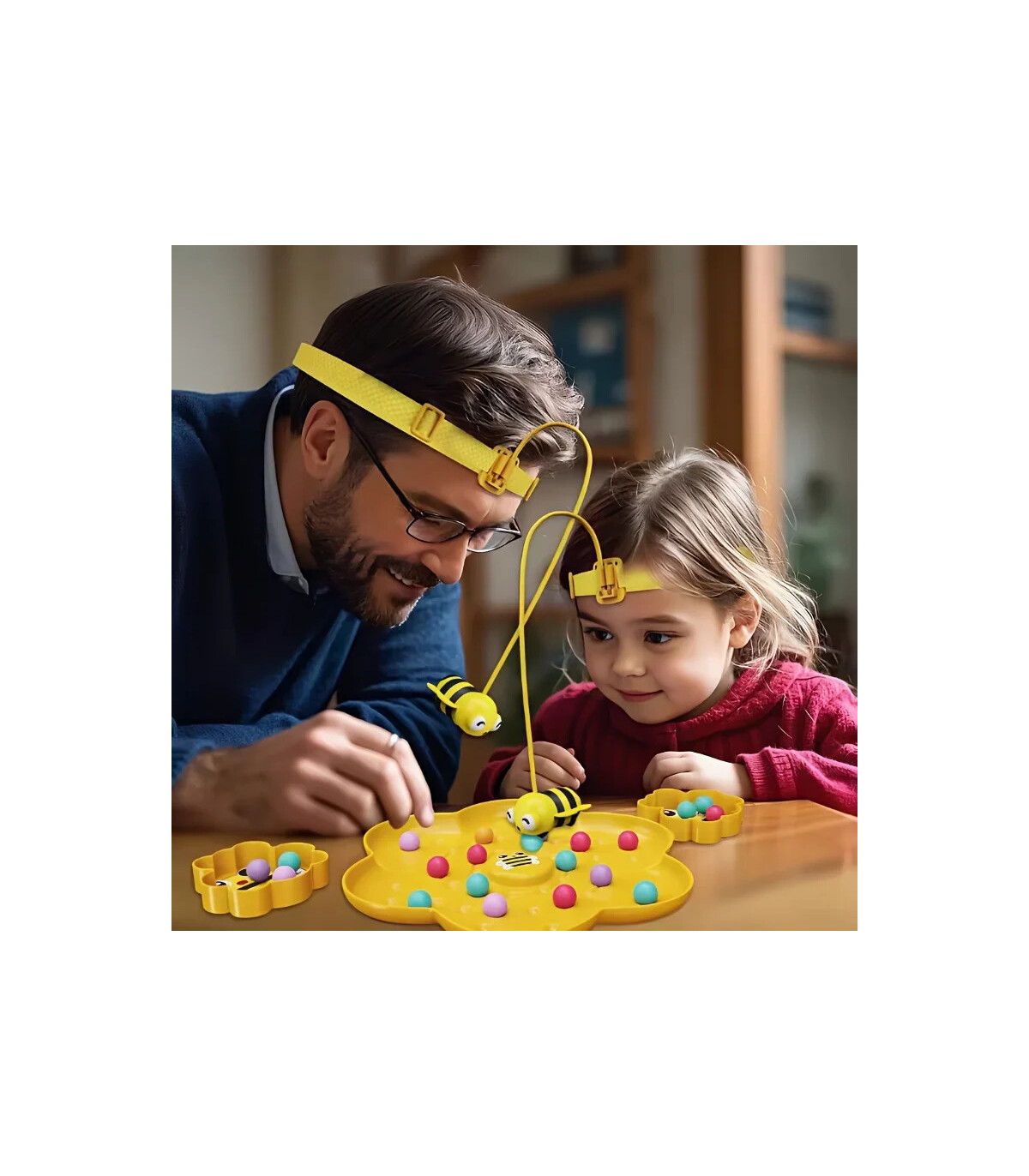 [2 Players With Box] Jouets magnétiques abeille pour enfants, jeu de société, Puzzle, jouets de