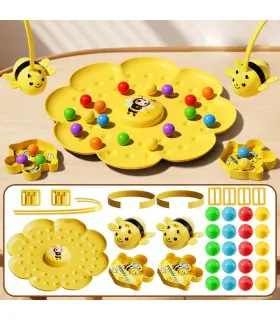 [2 Players No Box] Jouets magnétiques abeille pour enfants, jeu de société, Puzzle, jouets de p