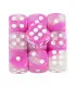 [Pink white] Mélanger l\'effet de couleur 12mm D6 Double Cube jouant pour le jeu de société, le 