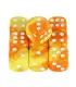 [Orange yellow] Mélanger l\'effet de couleur 12mm D6 Double Cube jouant pour le jeu de société, 
