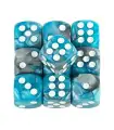 [Hellblau Grau] Mischen Sie den Farbeffekt 12mm D6 Doppelwürfel zum Brettspiel.